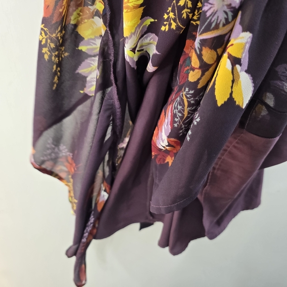 Madewell Vervain Wrap Dress Short Ruffle Sleeve Maxi Blooming Oasis Size XS HTF - Picture 9 of 12